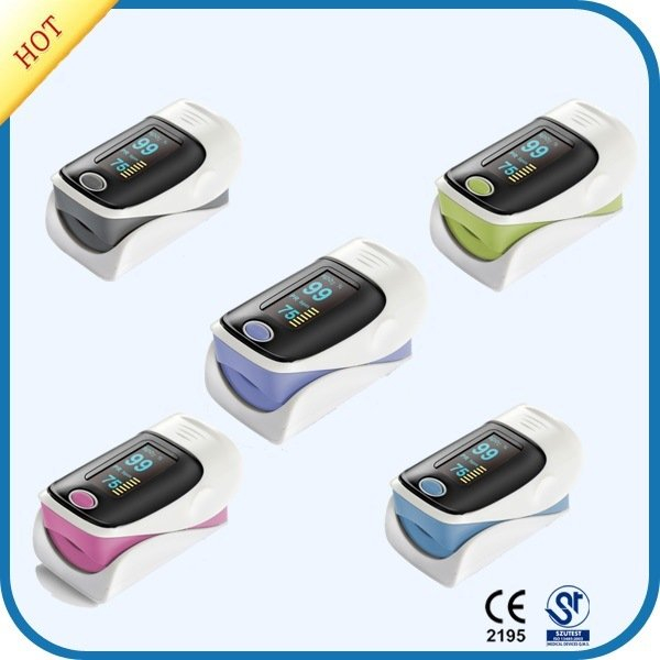 CE Approved Five Color Fingertip Pulse Oximeter