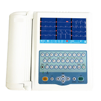 HE-12A1 Portable 12 Channel 7 Inch Color LCD Rechargeable Digital ECG Machine