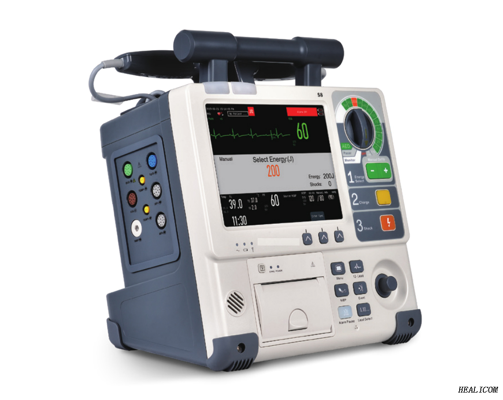 S8 High performance and low price ICU First-Aid Portable Medical Defibrillator/Monitor Defibrillator with CE In Stock