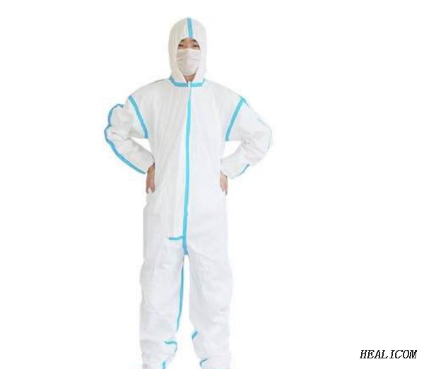 Microporous coverall with protective sealing strip