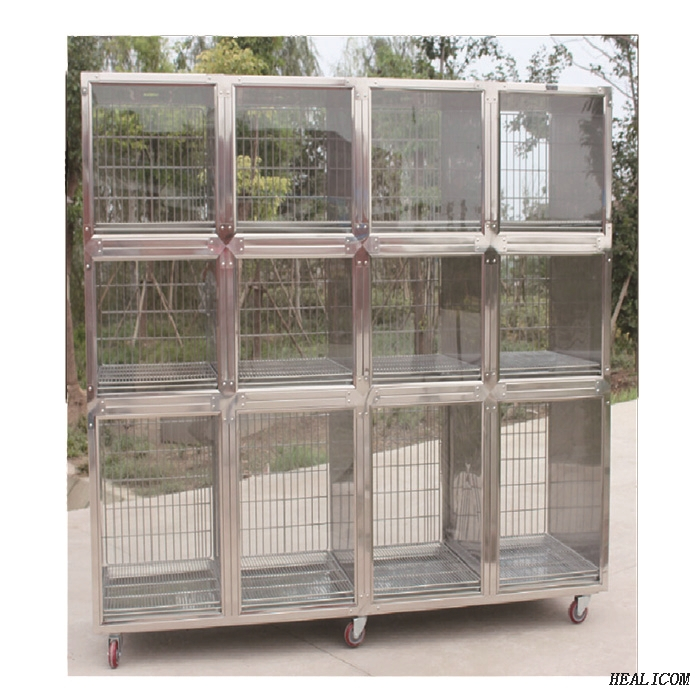 WTC-08 high quality Veterinary Animal Cages Stainless steel pet-showing cage