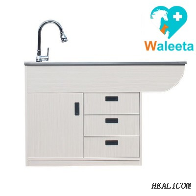 Stainless Steel WT-17 Wooden Frame Animal Clean Customize 3 Drawers Wet Disposal Table