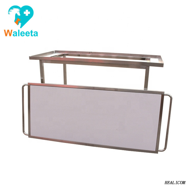WT-33 Stainless Steel Acrylic Surface Silent Mobile Easy Control Veterinary Clinic Pet Stretcher