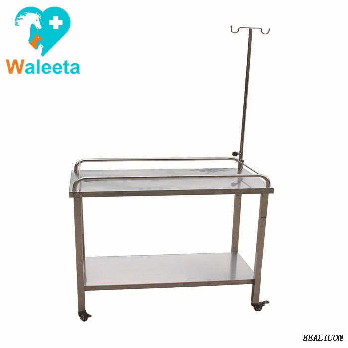 Hot Sale WT-35 304 Stainless Steel Mobile Adjusting Foot Simple Pet Infusion Table