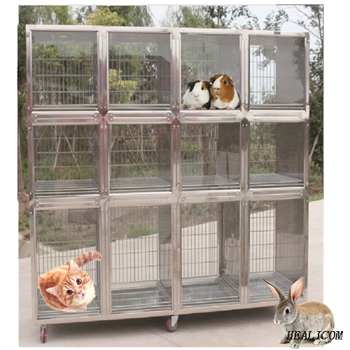 WTC-08 high quality Veterinary Animal Cages Stainless steel pet-showing cage