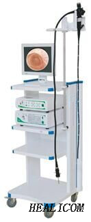 CE ISO Approved Medical examination mirror set trolley with HFC-1650 Fiber Colonoscope and HFG-300A fiber gastroscope